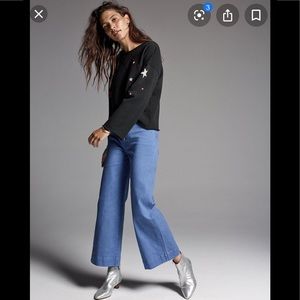 Madewell Emmett wide leg crop button front edition